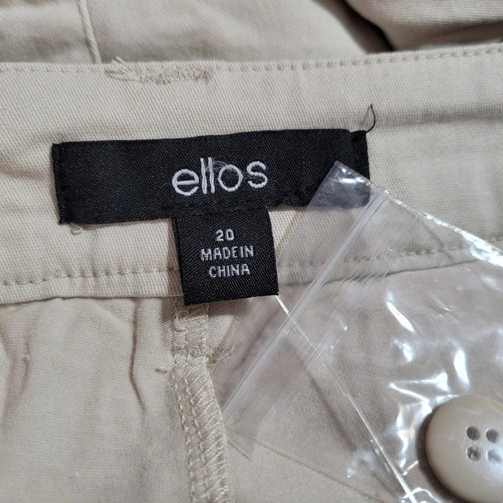 Ellos Skort Skirt Womens 16‎ Beige Ivory Chino Tennis Golf NWOT